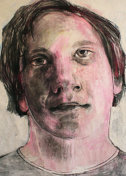 STURE - kol och akryl på papper. 