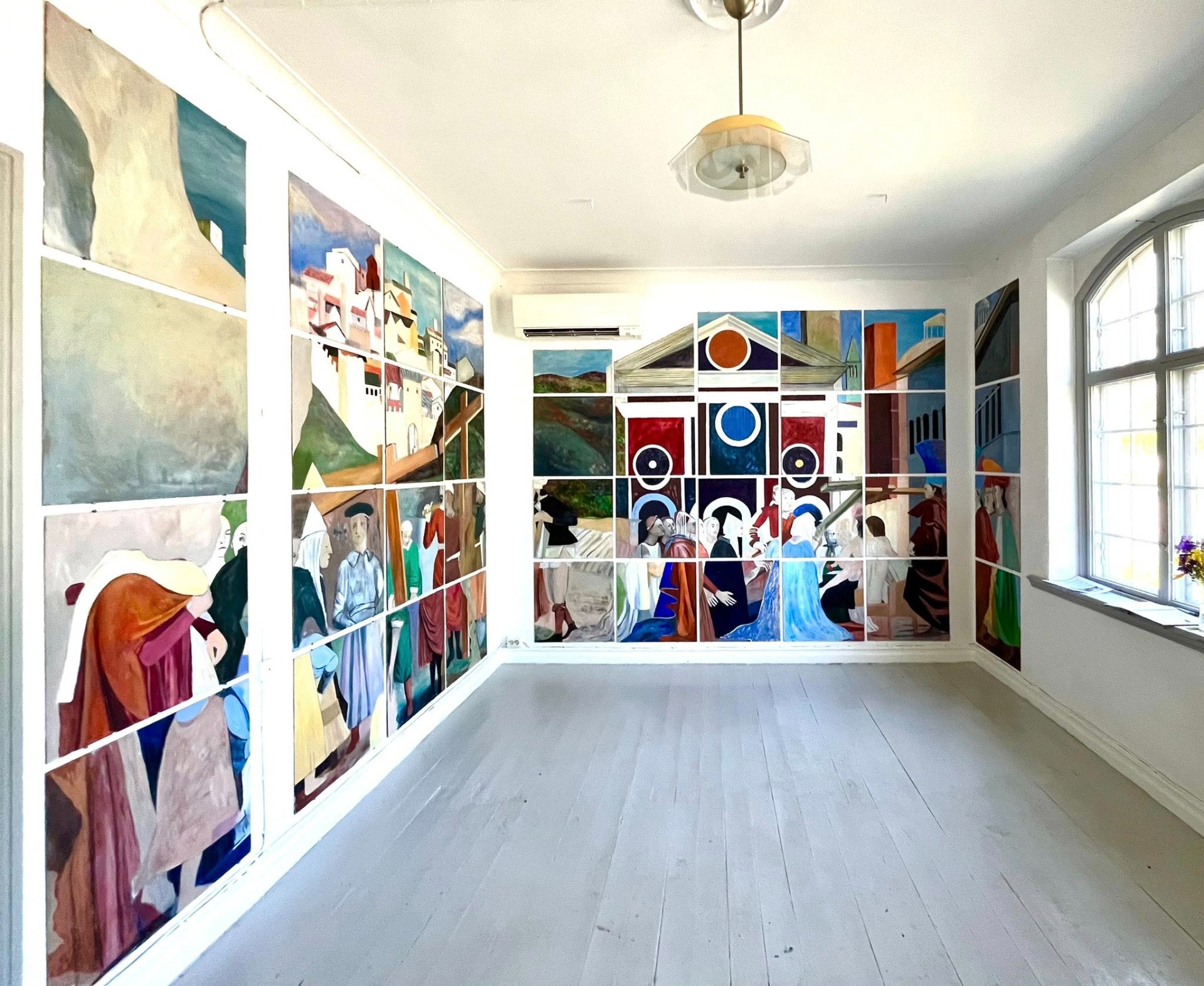 Remake Piero dela Francesca 2025. Galleri Skelderhus, Samarbetesprojekt, Gertrud Alfredsson och Anna Brag